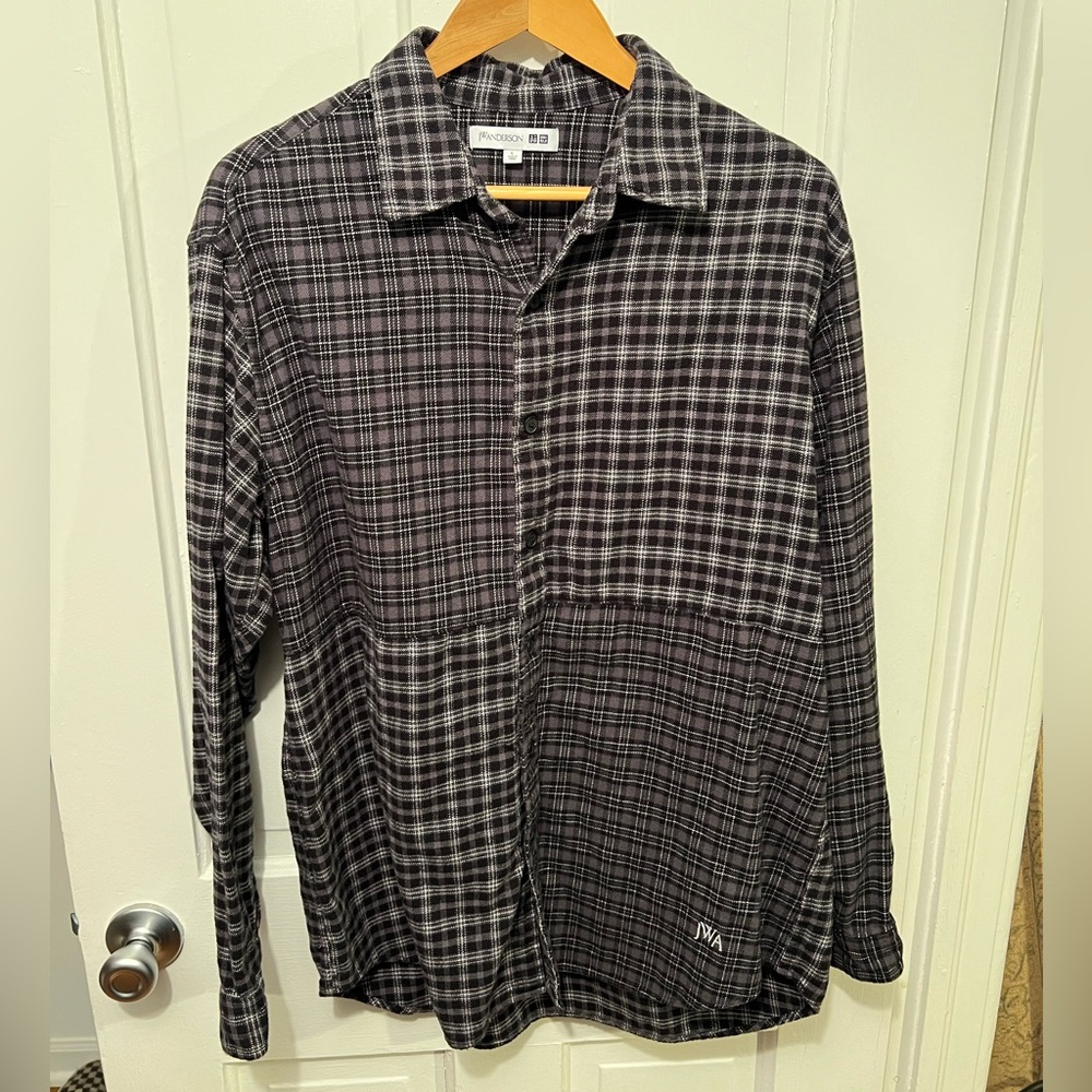 Uniqlo JW Anderson Mismatch Flannel Shirt Size Large